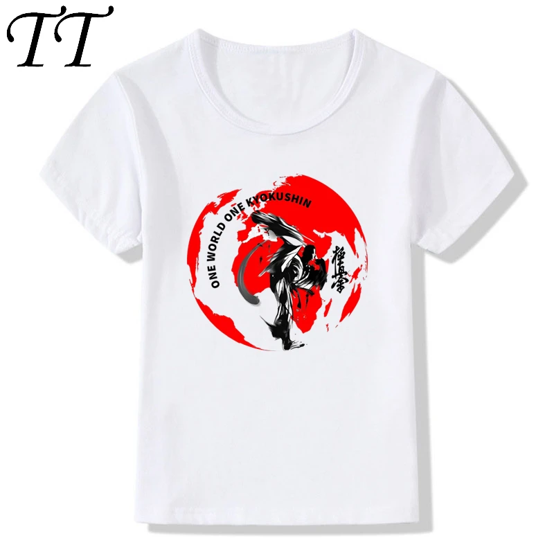 Kyokushin Karate Kanji и символ дизайн детская футболка для мальчиков девочек повседневные