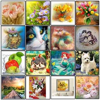 

New 5d Home Decor Flower Animal Diy Diamond Painting Diamond Mosaic Diamond Embroidery Painting Diamond Painting Cross Stitch