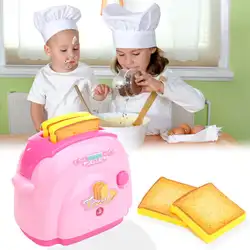 Детские кухонные игрушки игрушечный тостер со светом Классические игрушки ролевые игры кухонные игрушки для детей мальчиков розовые