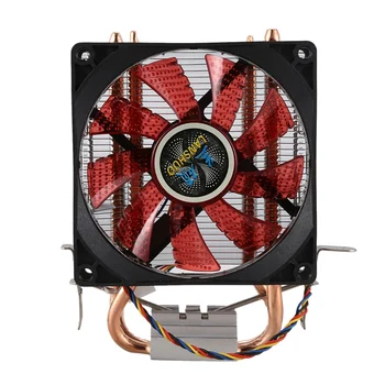 

Lanshuo Pure Copper 2 Heat Pipe For 1366 1155 775 Intel/Amd Multi-Platform Cpu Radiator 4 Wire With Light One Fans