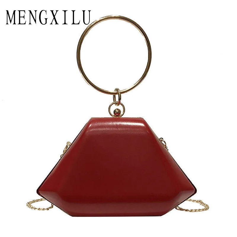 

New Hexagon Shape Crossbody Bag Women Messenger Bags Chain Shoulder Bag Handbags Polygonal Phone Bag Small Lady Girl Stylish