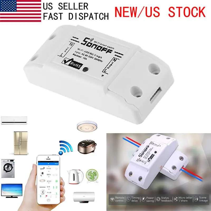 

SONOFF Basic Smart Home Wifi Wireless Switch Remote Control Automation Module Support Timer Compatible With Alexa Google Home