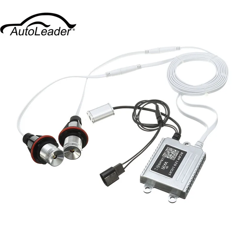 

2Pcs 10W WIFI Phone Remote Control Car Auto RGB LED Angel Eyes Halo Ring Light Bulb For BMW E39 E60 E87