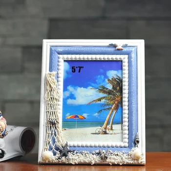 

Creative Handcrafted Mediterranean Nautical Style Wood Photo Frame Picture Frame Art Home Decor