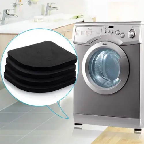 Черные прокладки для стиральной машины против шума Вибрация Нескользящие сушилки 4 шт. хорошая защита для электрических приборов