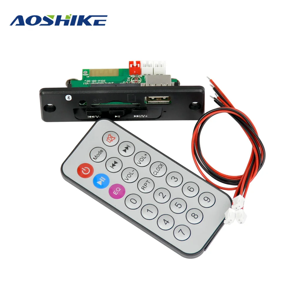Плата усилителя звука AOSHIKE 2x3 Вт MP3 WAV WMA FLAC USB звуковая карта Bluetooth аудио декодер