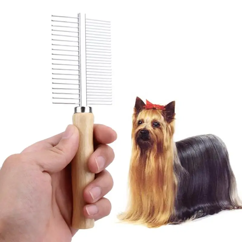 

Multi-usage Stainless Steel Pet Dog Cat Combs brush Long Thick Hair Fur Shedding Remove Rake Comb Pets Grooming Brush 17 X 7cm