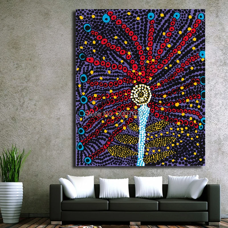 

Yayoi Kusama colorful tree Abstract picture of Wall Painting Home Decorative Art Picture Hand Painted Oil Painting on Canvas