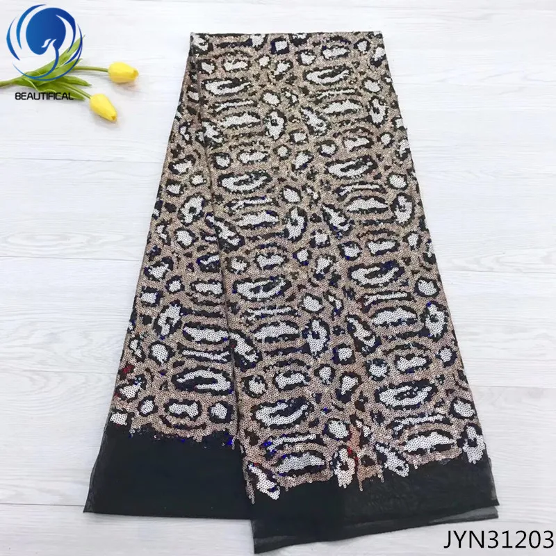 

BEAUTIFICAL french tulle lace fabrics with sequins lace fabrics african laces sequins Embroidered for women 5yards/lot JYN312