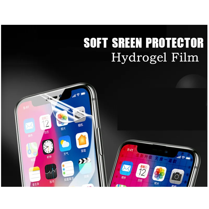 Защитная пленка 9D для переднего и заднего экрана iPhone 11 X Xs Max Pro Гидрогелевая