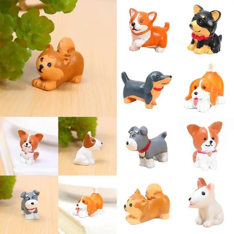 Chirstma Dog Toys Resin Miniature Puppy Mold Mini Cartoon Dogs