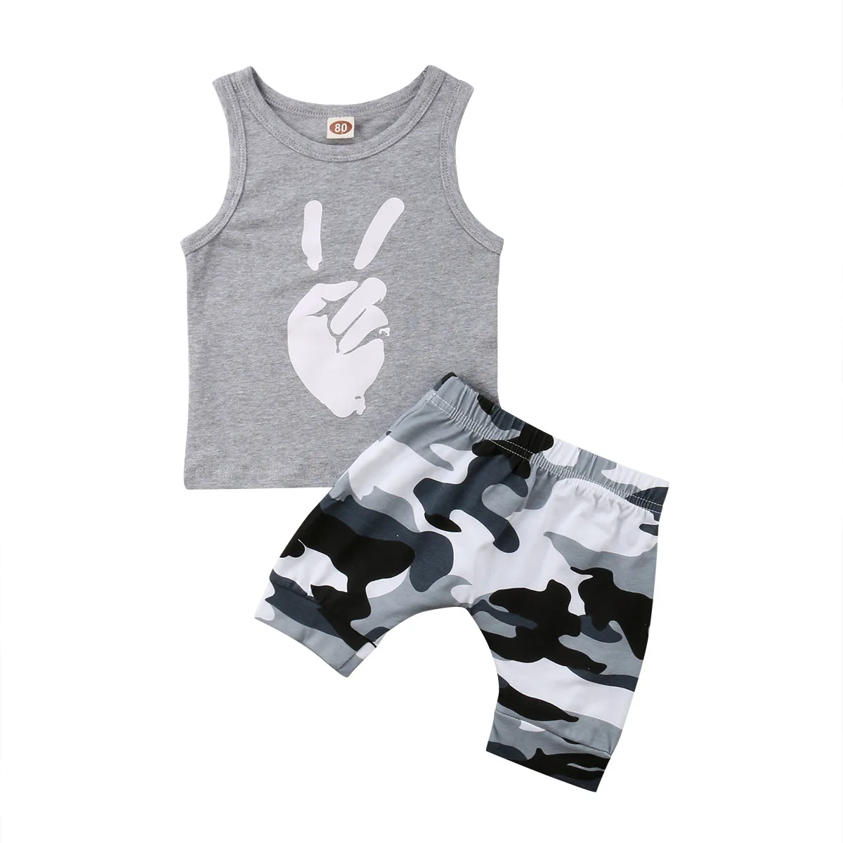 0 5T Toddler Kids Baby Boys Gesture Clothing Sets Little Boy Vest Tops