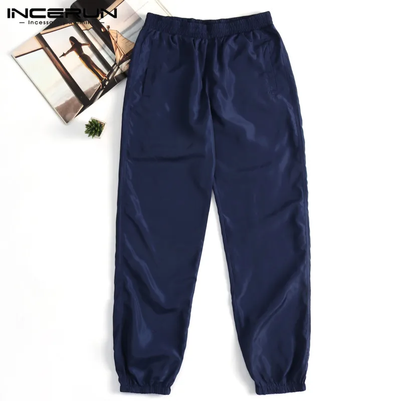 الرجال Sweatpants ركض للماء مرونة الخصر الجمنازيوم سراويل تقليدية السراويل الرجال فضفاض تجريب الكلاسيكية السراويل الترنك S-5XL INCERUN