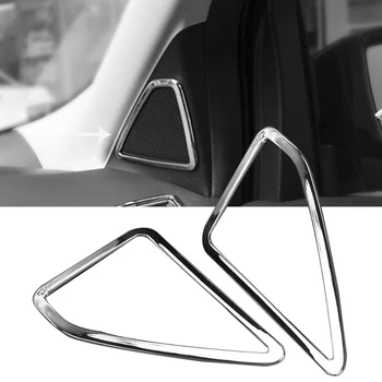 

2 pcs Chrome Front Door A Pillar Speaker Cover Trim For Ford Escape Kuga 2013 2014-2017 Interior Mouldings Car Accessories New
