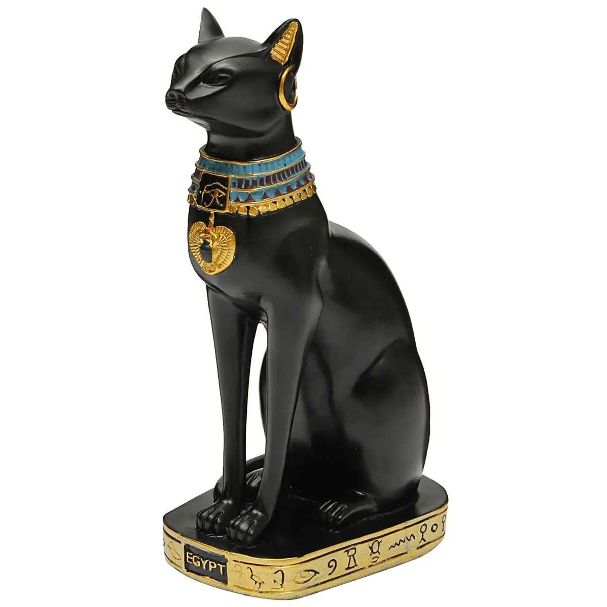 

Cat Figurine Statue Vintage Egyptian Cat Goddess Bastet Incarnation Home Office Desktop Decoration Craft gift Black Cat Ornament