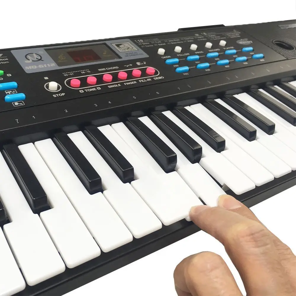 61 teclas teclado electrónico Digital y micrófono eléctrico Led música - 4