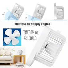Офисном 8 дюймов мини USB бесшумный вентилятор с четырьмя листьями вентилятор Портативный мощного охлаждения вентилятор с питанием 5V 3W