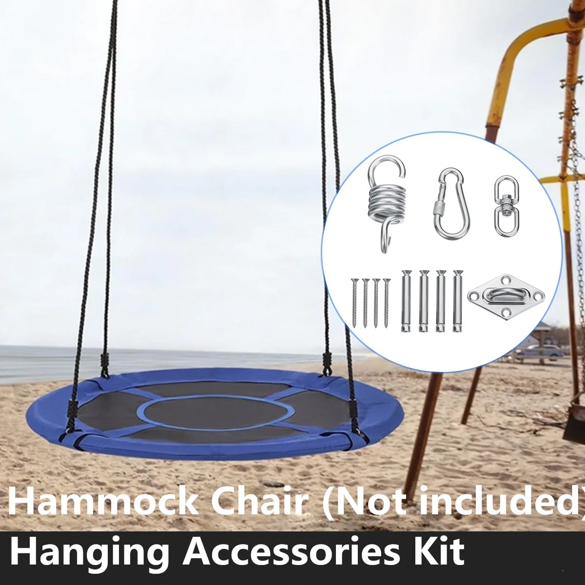 

Hammock Chair Hanging Kit Spring Swivel Snap Hook Ceiling Mount Heavy Duty Swing Hanging Kit for Indoor/Outdoor