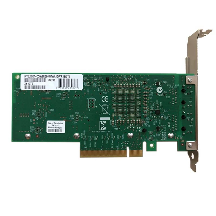 Eastforfuy AN8540-T2 двухпортовый 10 Гб PCI-E x8 Ethernet конвергентный серверный адаптер RJ45 сетевой Lan контроллер карты Intel X540-T2