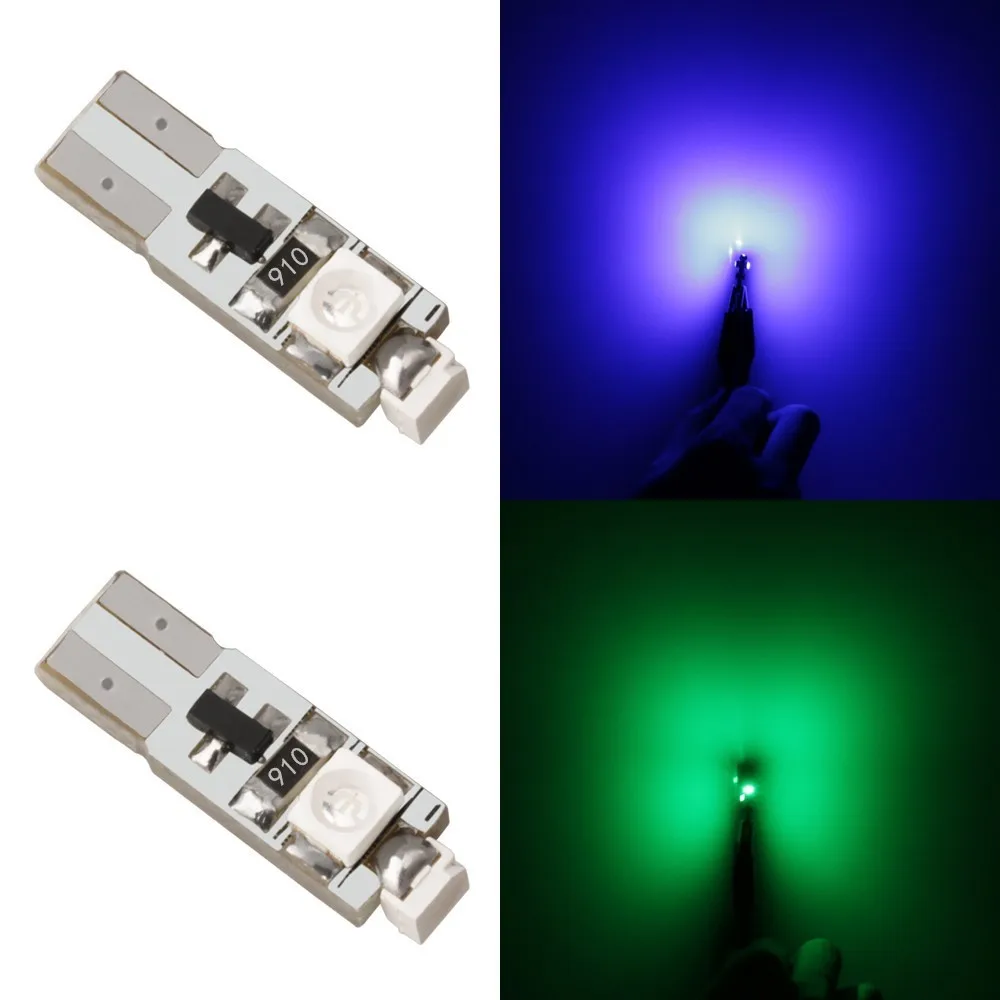 

10pcs T5 74 3SMD LED Car Reverse Light Warming Indicator Wedge Light Bulb Auto Instrument Lamp 12V