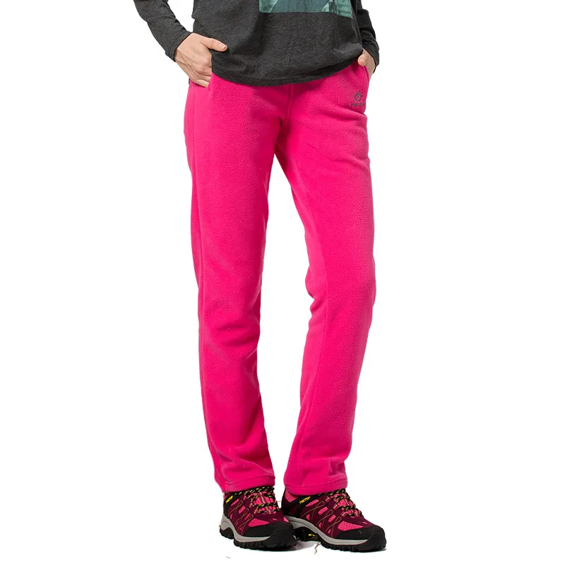 Plus tamaño de otoño de los hombres de invierno al aire libre de las mujeres al aire libre Camping senderismo pantalones gruesos de lana deportes Polar tela Polar a prueba de viento pantalones térmicos