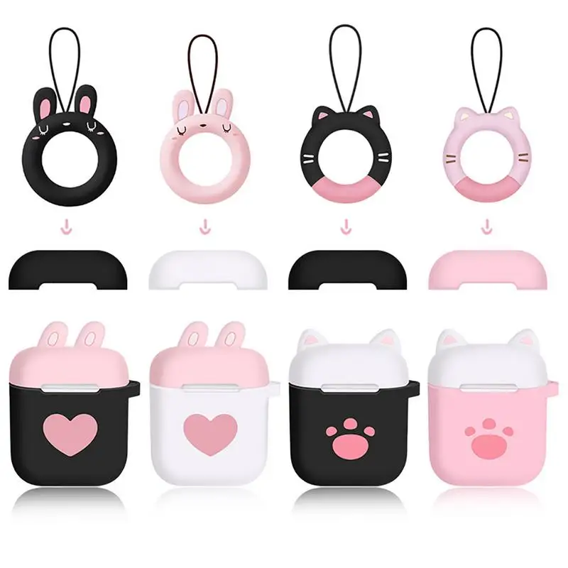 

Wireless Bluetooth Headset Storage Box Silica Gel Anti-lost Protective Case Suitable For Airpods Lovely Resistance To Falling