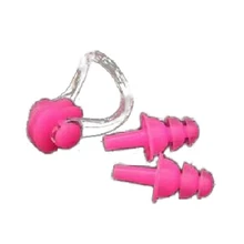 2 X ушной затычки+ 1 плоскогубцы для носа, силиконовый набор для бассейна