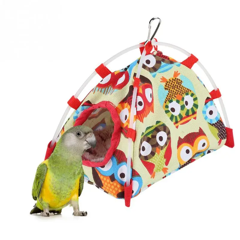 New Style Tent Shape Lovely Cartoon Hanging Bird Parrot Nest Warm Cave House Bed Tent for Bird