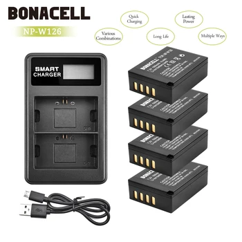 

Bonacell 1400mAh NP-W126 NP W126 NPW126 Replacement Battery+LCD Dual Charger for Fujifilm FinePix HS30EXR HS33EXR HS50EXR L50