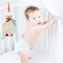 Детская кукла успокаивающее полотенце одеяло новорожденных мультфильм утка плюшевые подвесные игрушки детские погремушки животные
