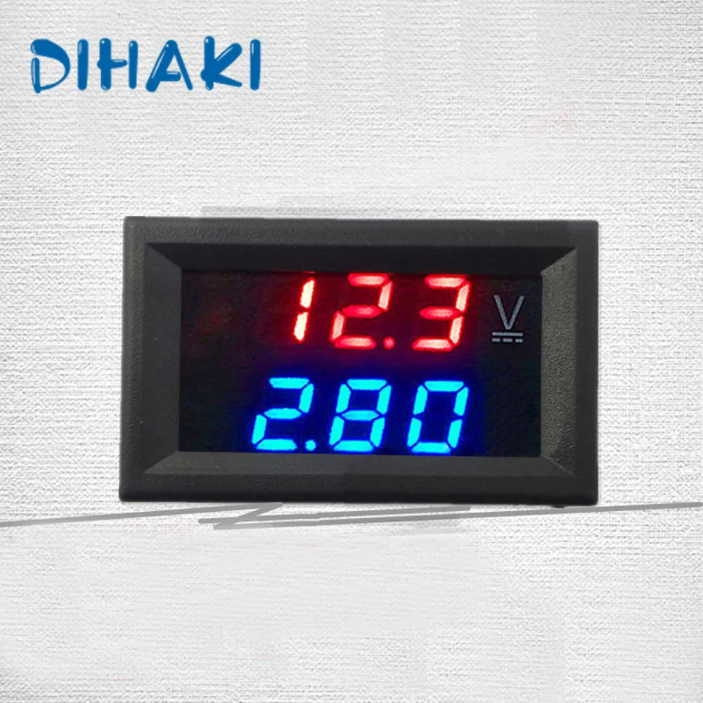 

High Accuracy Mini Digital Voltmeter Ammeter DC 100V 10A Dual Display Voltage Current Indicator Monitor Detector Car Tester