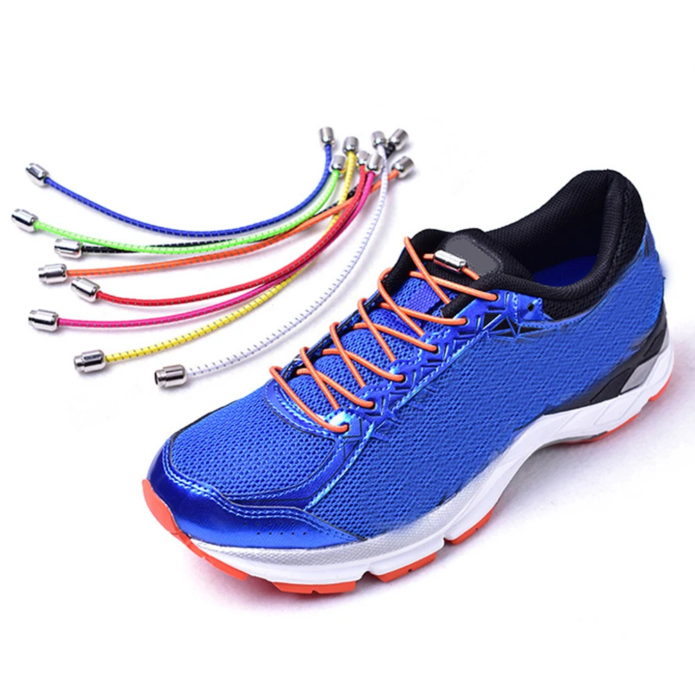 Lazy Shoelace Buckle Free Elastic Children Adult Wild Reflective Round Shoelaces Candy Color Sportshoes Elastic Shoelace
