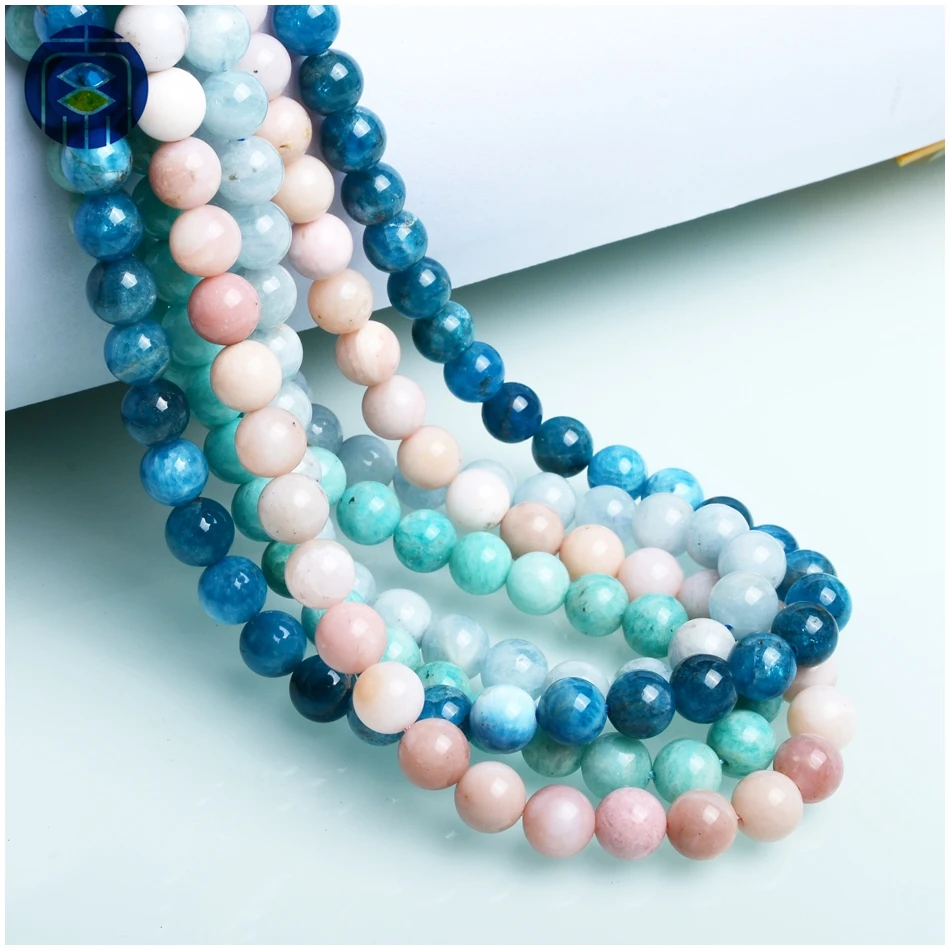 

JuleeCrystal Amazonite Stone 3mm Natural Turquoise Beads Lapis for Jewelry Making