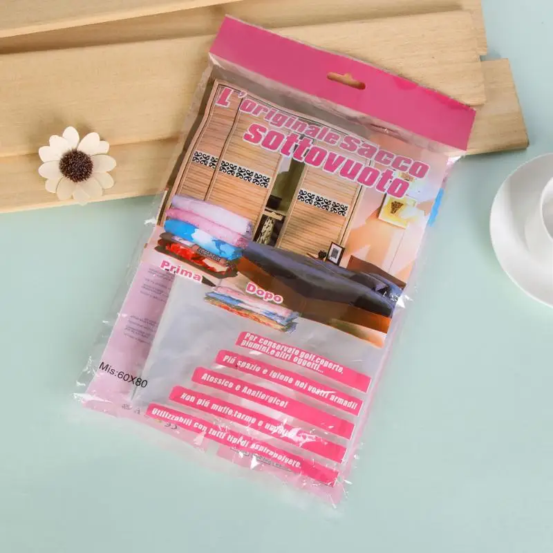 البلاستيك أكياس مكنسة فراغ حقيبة التخزين أكياس مضغوطة فراغ حزمة خزانة المنظم الفضاء توفير