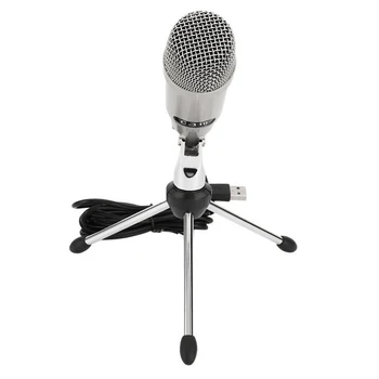 

C-330 USB Microphone Karaoke Microphone Plastic and Metal Capacitor Microphone Heart-shaped Pointing