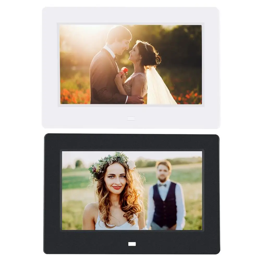 

7Inch 1024*600HD Digital Photo Picture Frame 1080P Alarm Clock Player Album Remote Control good gift for birthday