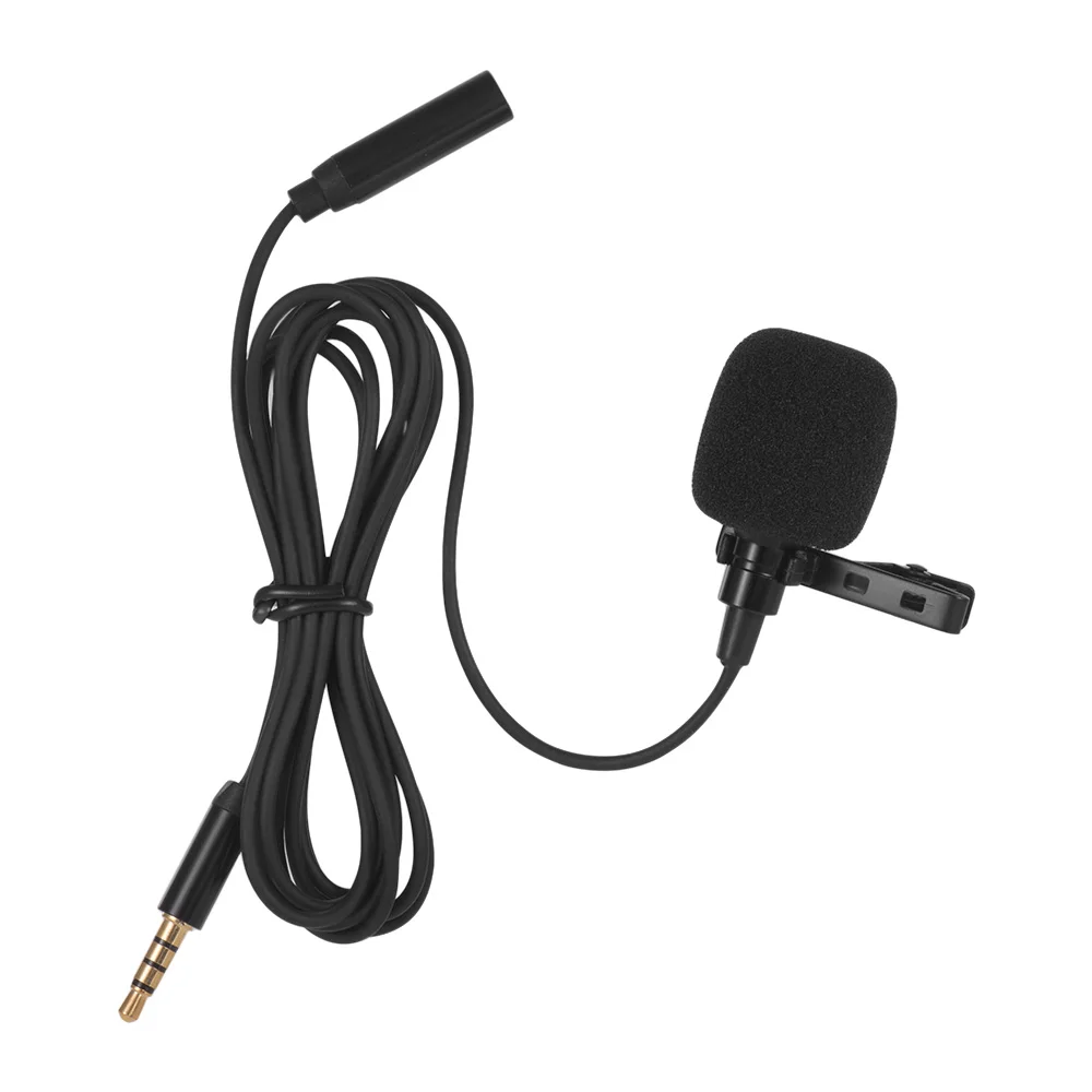 Mini Clip-on Lapel Lavalier Condenser Microphone with 3.5mm Headphone Output Jack for iPhone iPad Android Smartphone PC | Электроника
