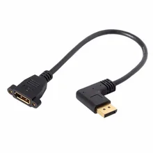 10 шт./партия, порт дисплея, порт дисплея для мужчин и женщин, 90 градусов, левый и правый, угловой Удлинительный кабель