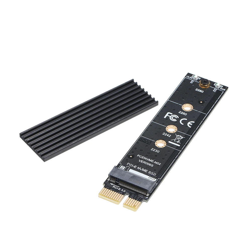 PCI E к NVME M.2 адаптер карты с радиатором и термальной подкладкой SSD кардридер