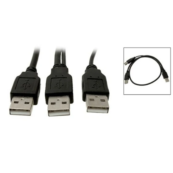 USB 2.0 AM Male to 2 Extension Splitter Wire Line | Электроника