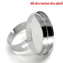 DoreenBeads 10 Серебряное регулируемое кольцо, заготовка 18,3 мм(B15396), иу