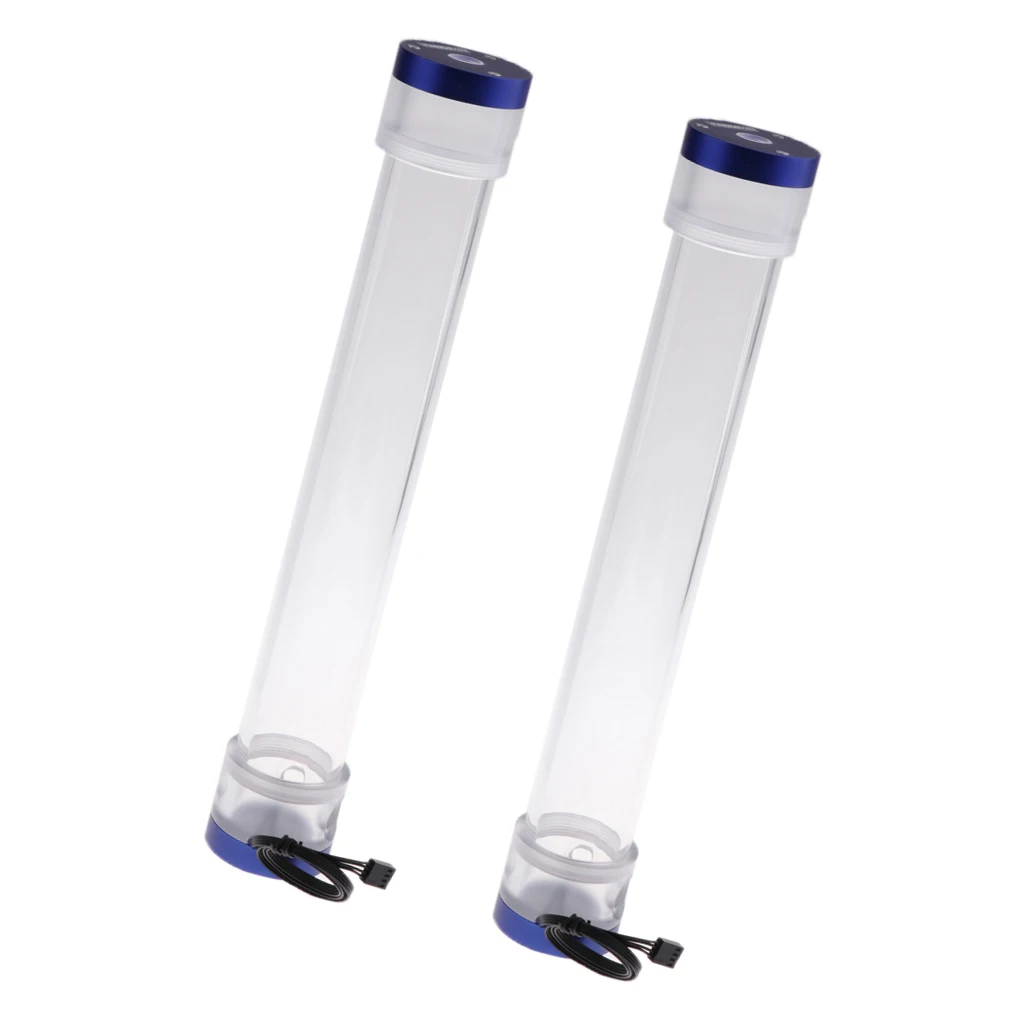 

2x PC Case Water-Cooling Reservoir G1/4 Cylinder Water Tank 50MM AURA Blue