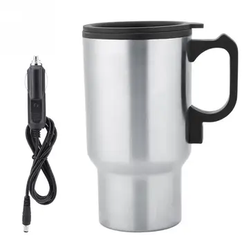

Car Based Heating Stainless Steel Cup Kettle Travel Trip Coffee Tea Heated Mug Motor Hot Water For Car Or Truck Use Tool
