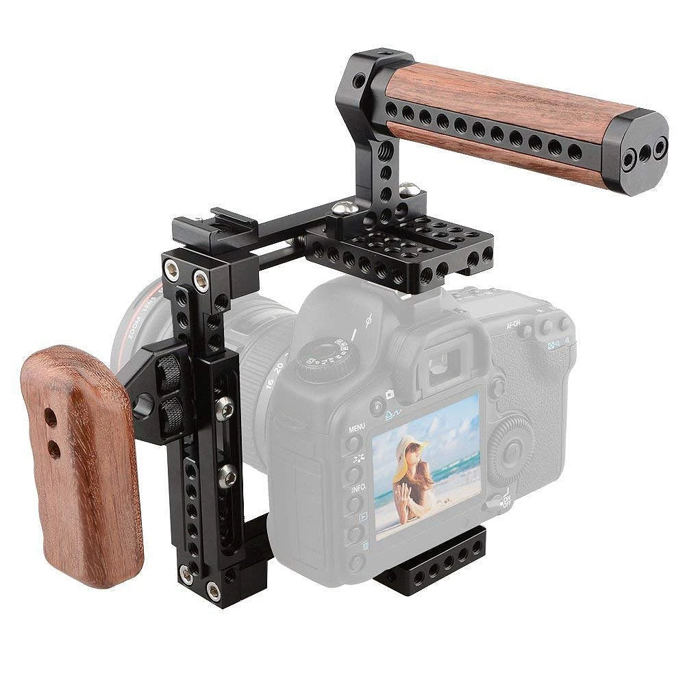  Universal Adjustable Camera Cage Fit for Right Handle and Left Handle Camera(Only Come with Left Ha