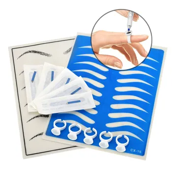 

Professional Eyebrow Permanent Tattoo Practice Kit Microblading Set Manual Eyebrow Pen Needle Pigment Ink Practise Skin Tool