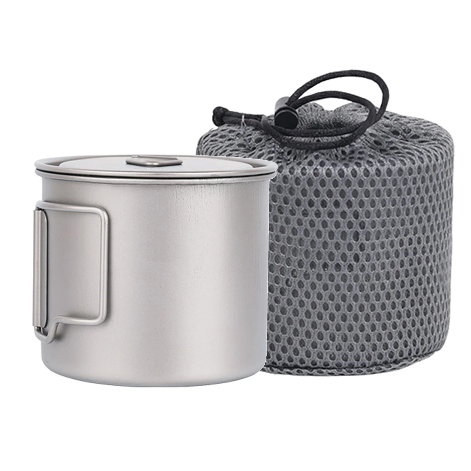 FSTE Titanium Cup 550Ml Ultralight Portable Pot Titanium Water Mug Cup