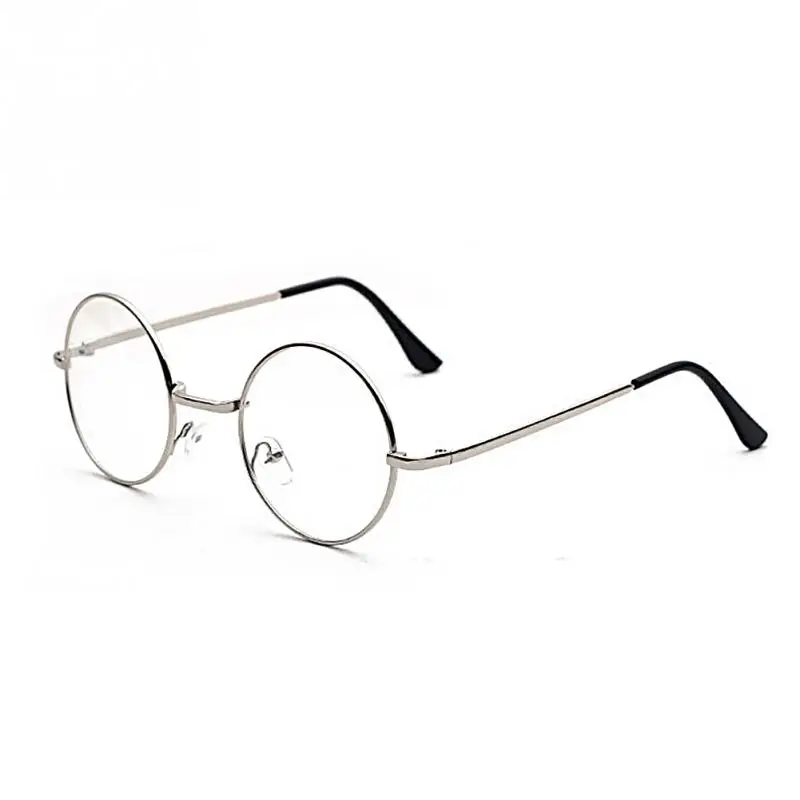Круглые металлические декоративные простые очки, стекло унисекс, модное Оптическое стекло es UV Защитное ветрозащитное стекло для глаз es