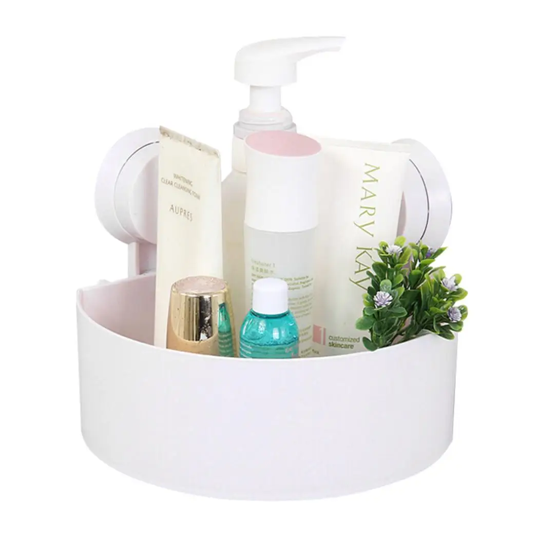 

Bathroom Shelves Wall Corner Suction Cup Shampoo Triangle Storage Rack Holder White, Red, Green, Blue