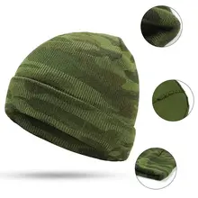Вязать Лыжная Шапка зеленый шляпа для джунглей камуфляж пуловер вязаная шапка для мужчин и женщин