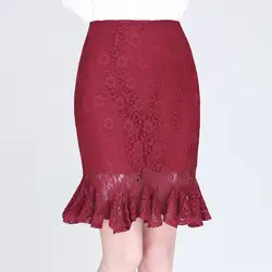 2019 новая весенняя кружевная юбка «рыбий хвост», тонкая короткая юбка